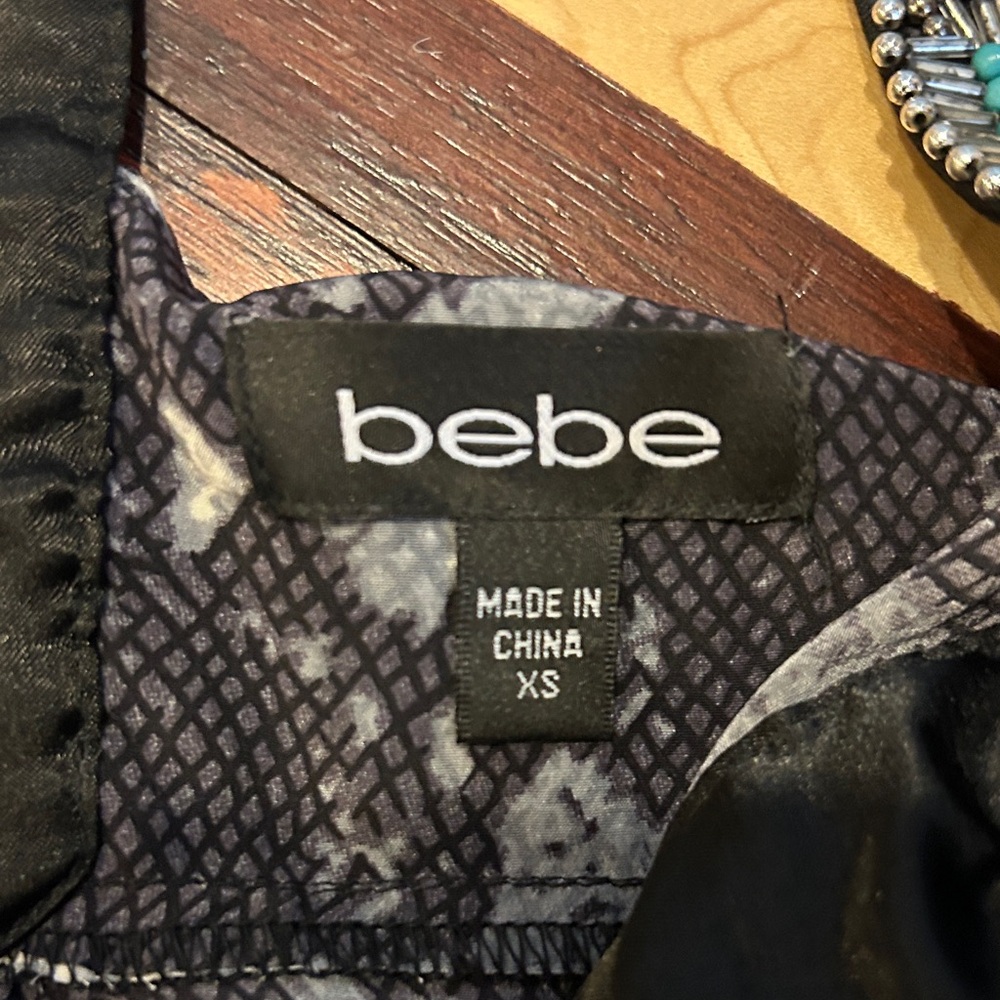 Bebe Monochrome Patterned Blouse - image 1
